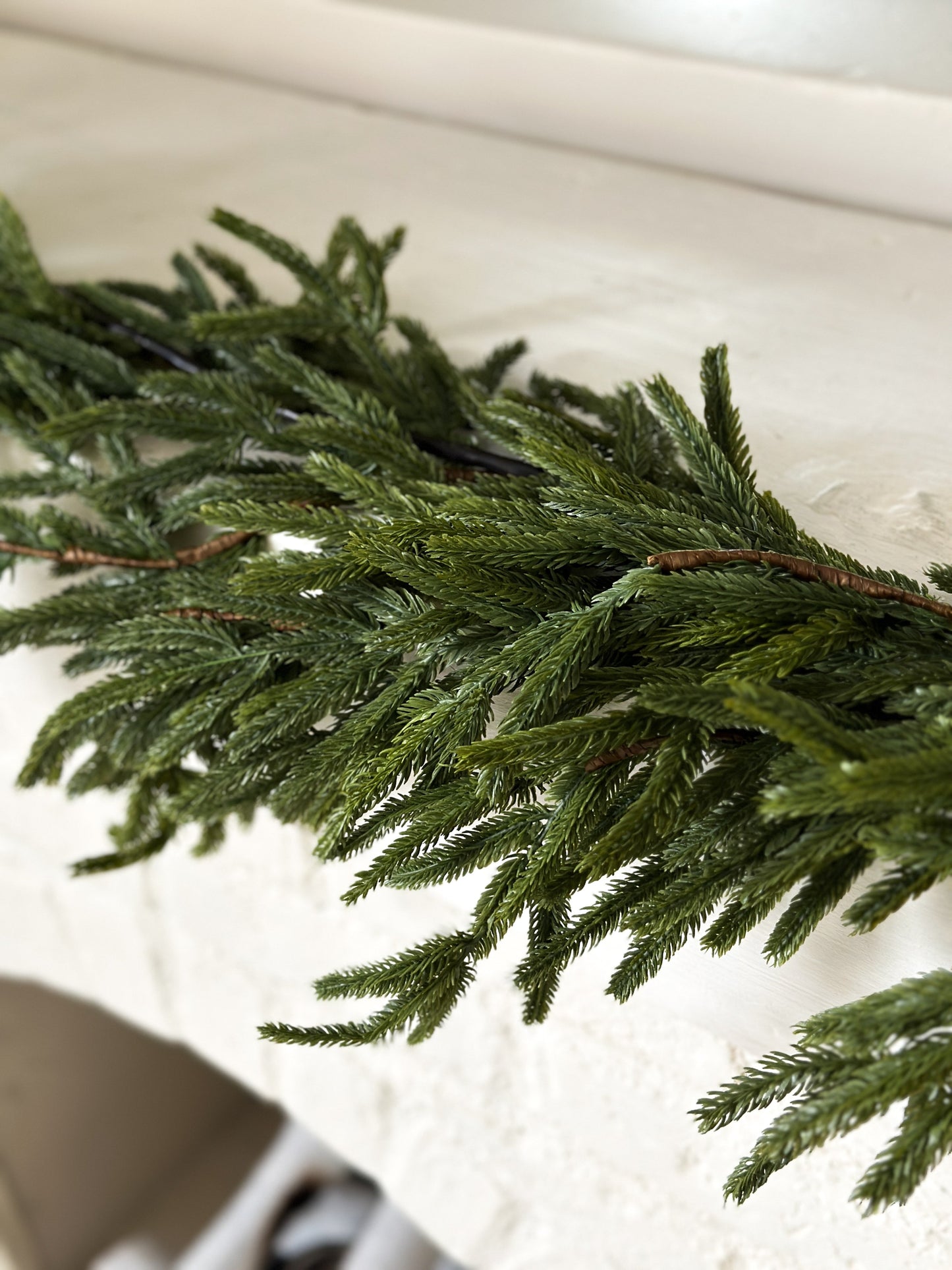 Real Touch Faux Norfolk Garland- 8Ft