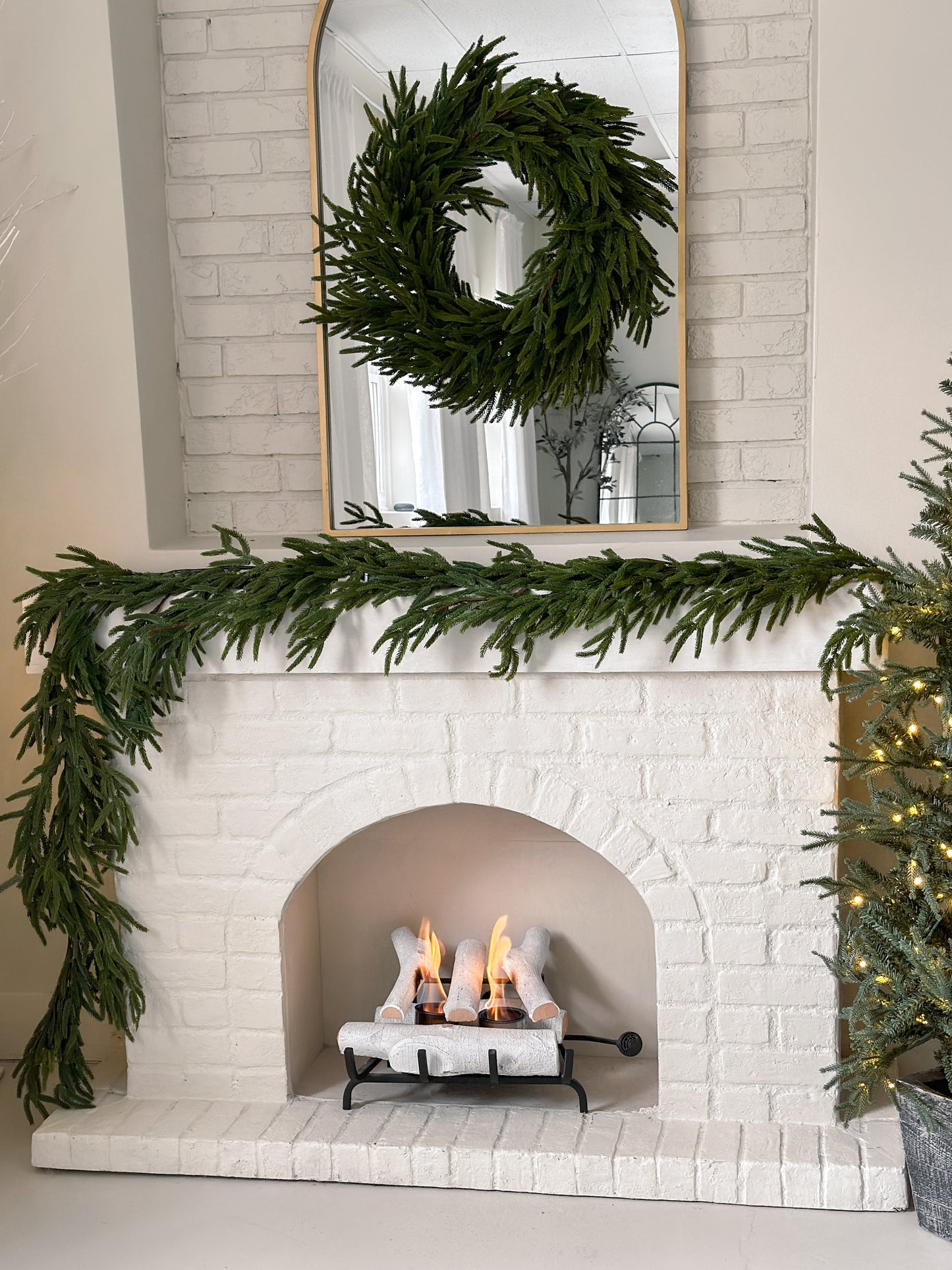 Real Touch Faux Norfolk Garland- 8Ft