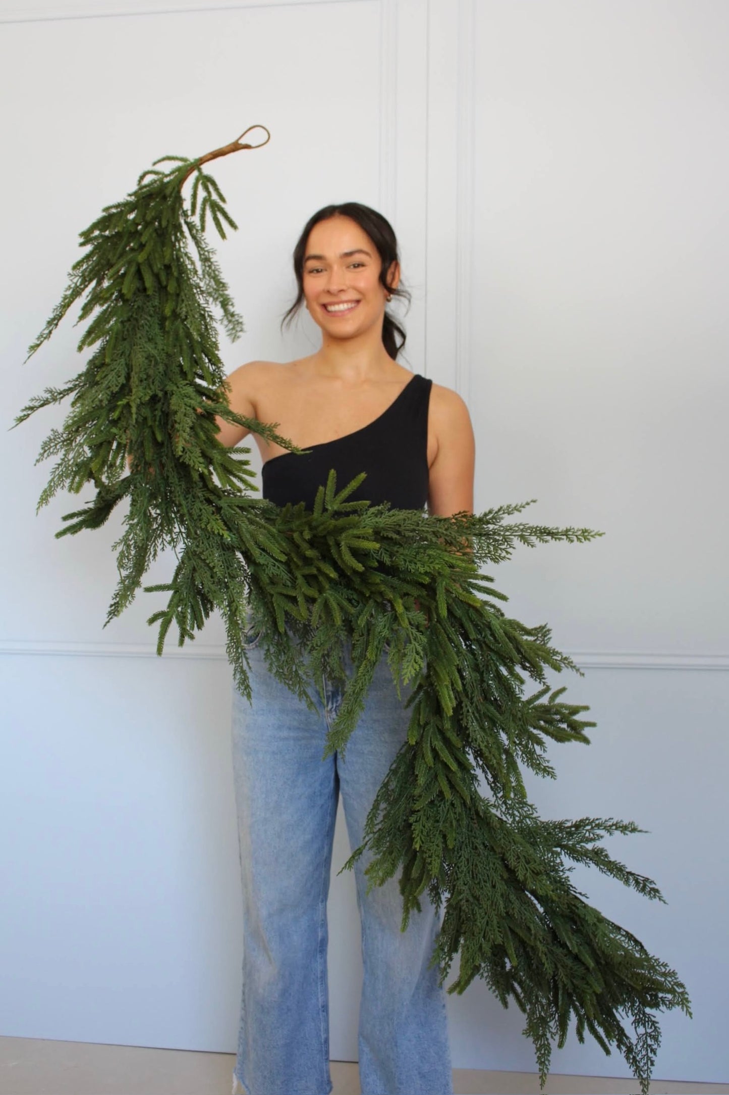 Real-Touch Faux Cypress Mixed Garland - 8ft
