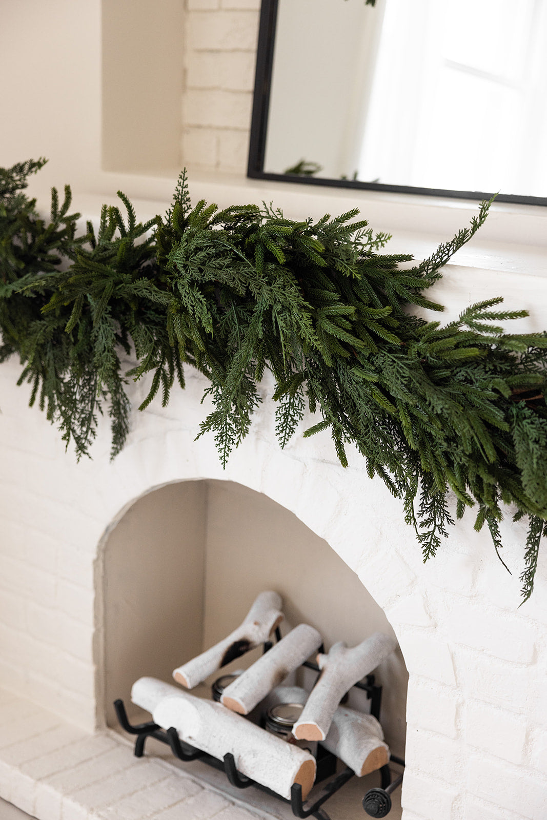 Real-Touch Faux Cypress Mixed Garland - 8ft
