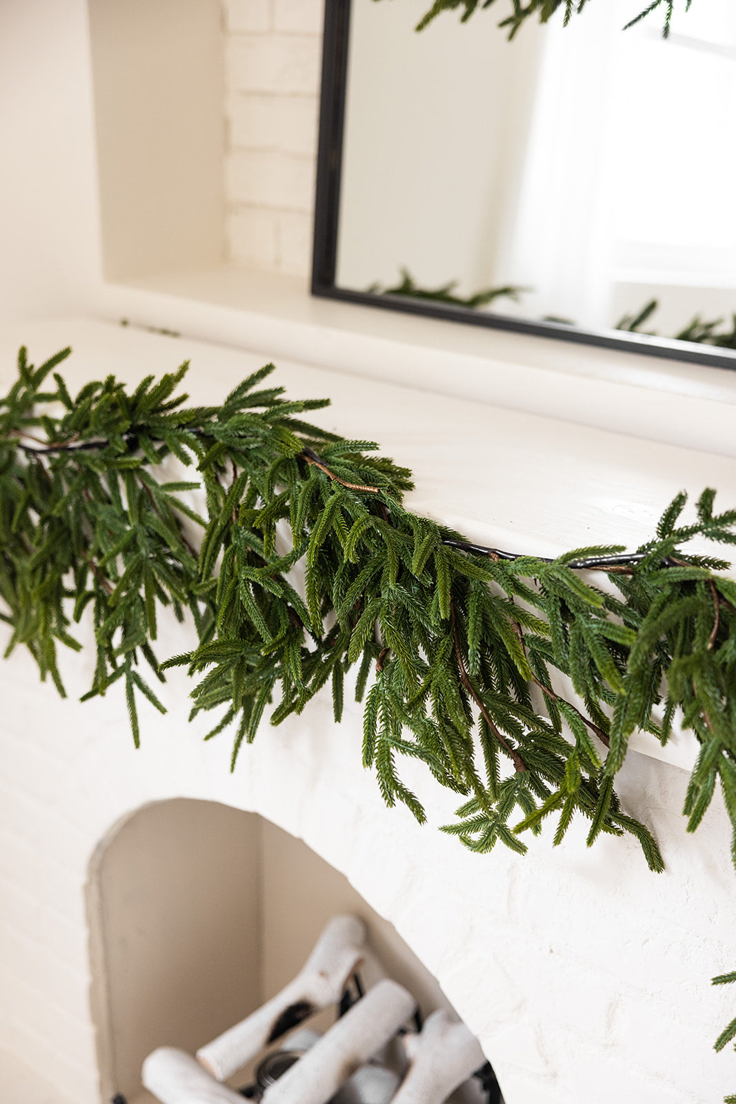Real Touch Faux Norfolk Garland- 8Ft