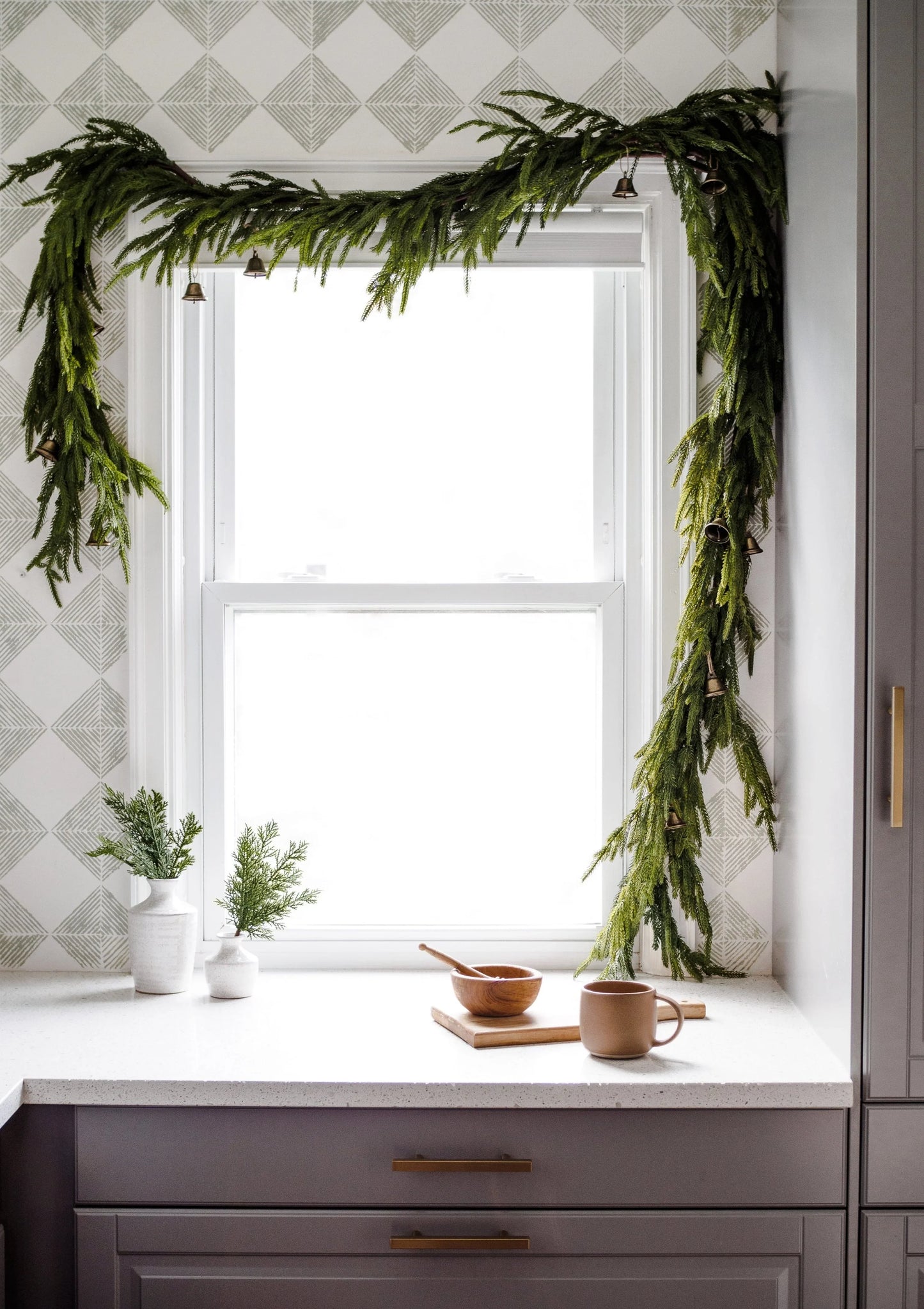 Real Touch Faux Norfolk Garland- 8Ft