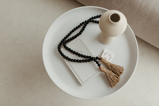 Black Wood Bead Garland