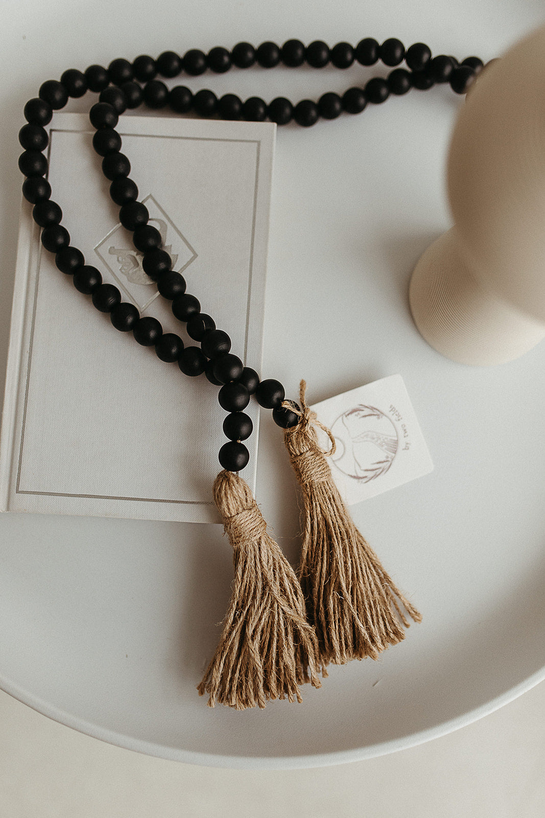 Black Wood Bead Garland