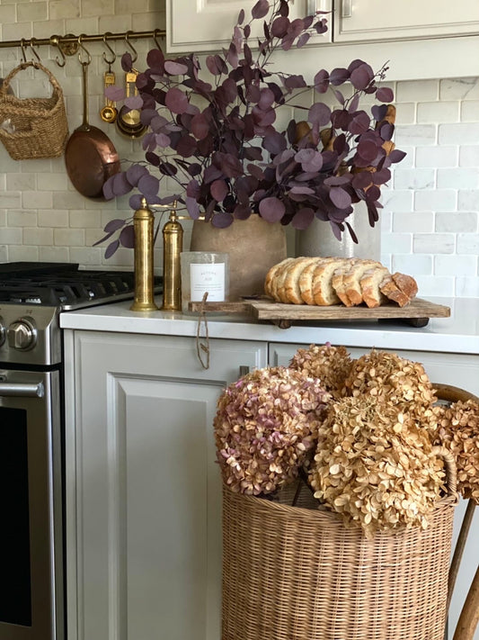 Silver Dollar Preserved Eucalyptus - Dark Purple