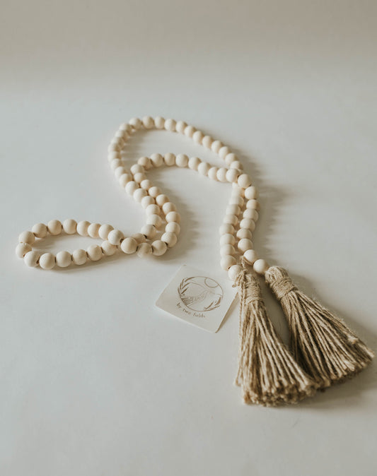 Natural Wood Bead Garland