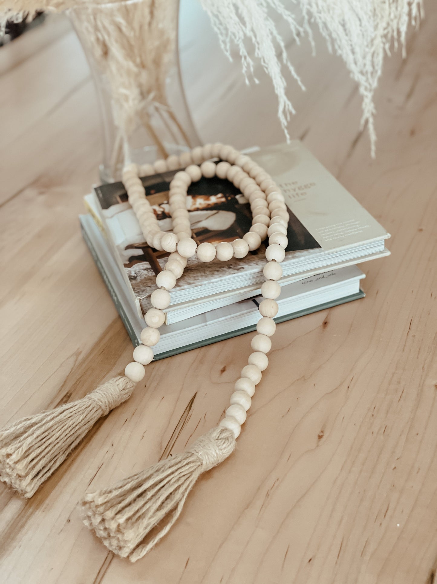 Natural Wood Bead Garland