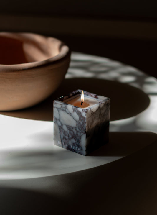 The Refillable Candle System - Viola Calacatta