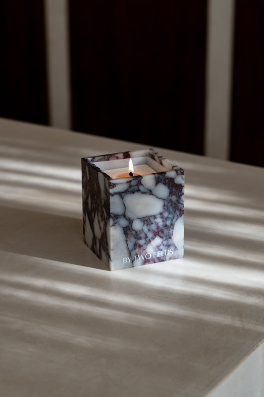 The Refillable Candle System - Viola Calacatta