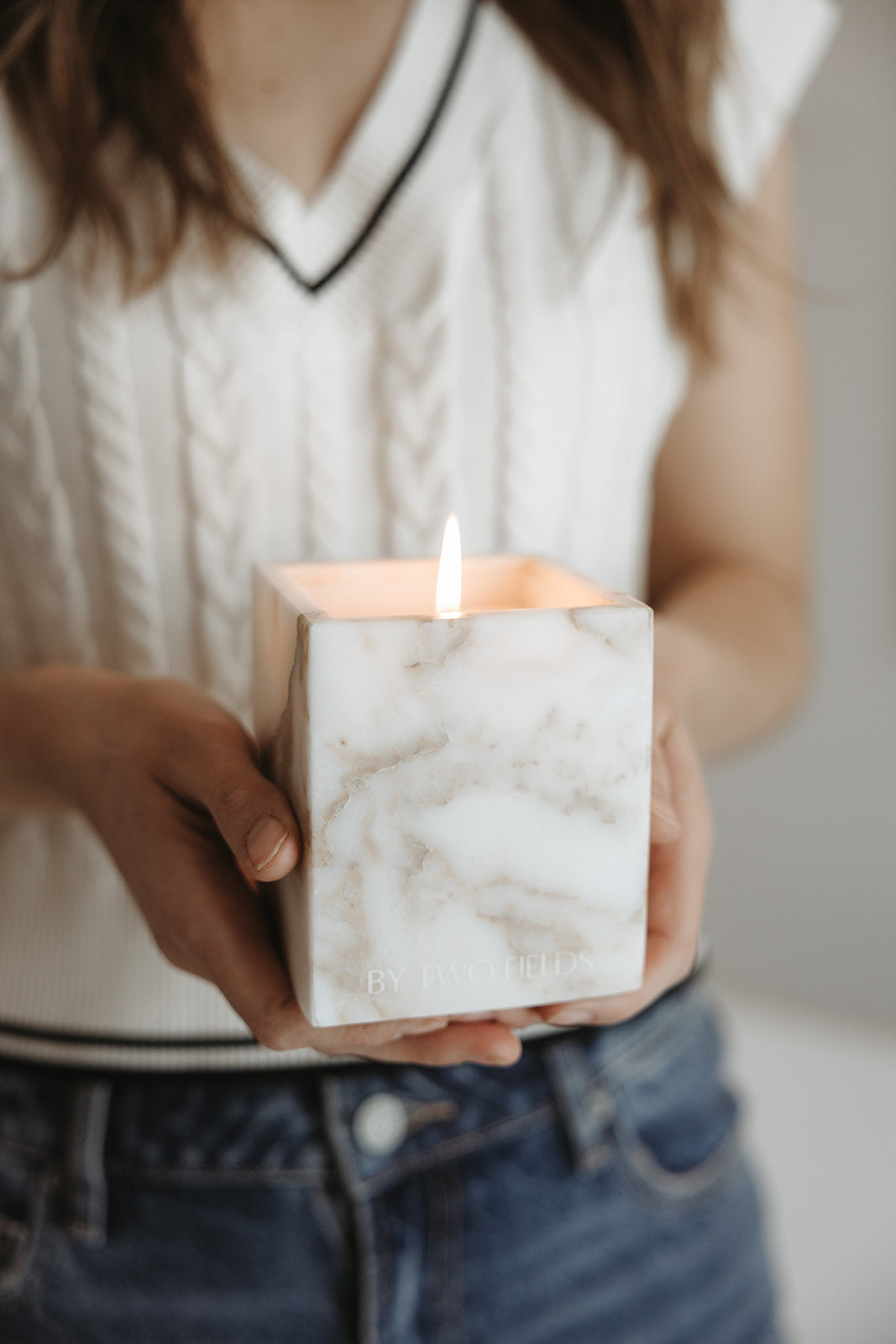 The Refillable Candle System -Light Calacatta