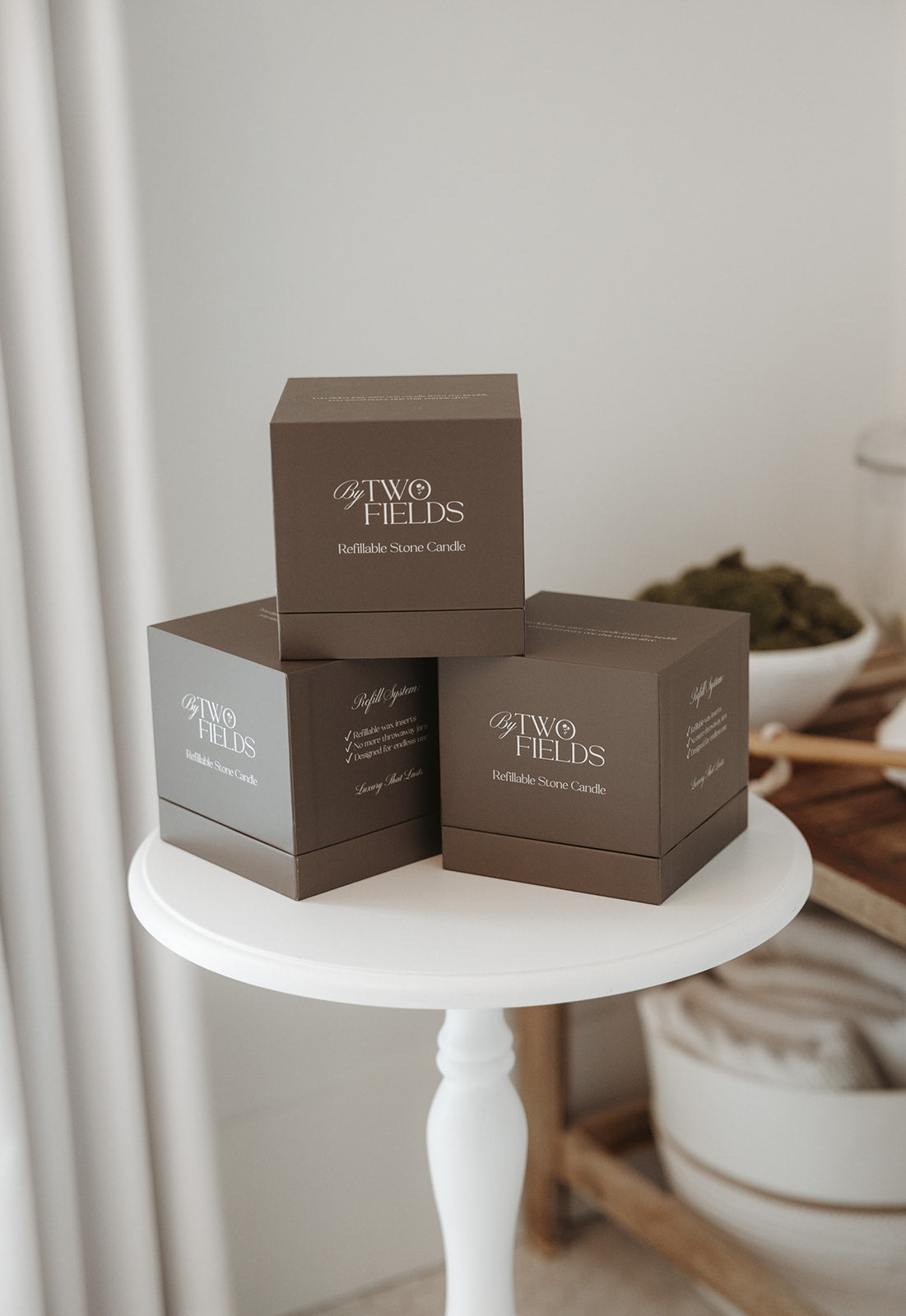 The Refillable Candle System - Viola Calacatta